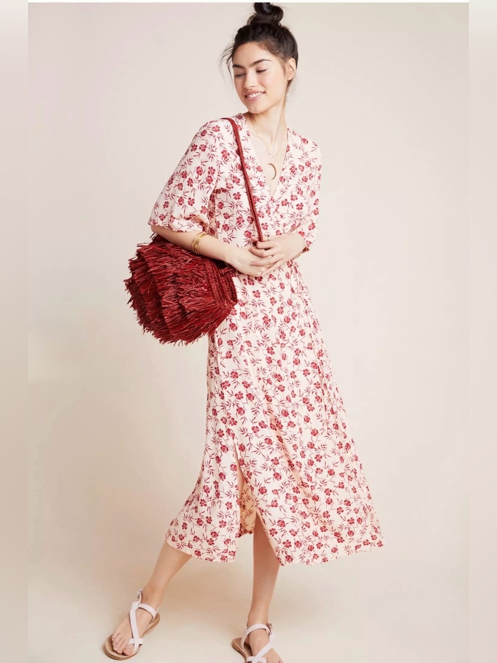🌸 FAITHFULL THE BRAND x ANTHROPOLOGIE Rivera Midi Dress 🌹